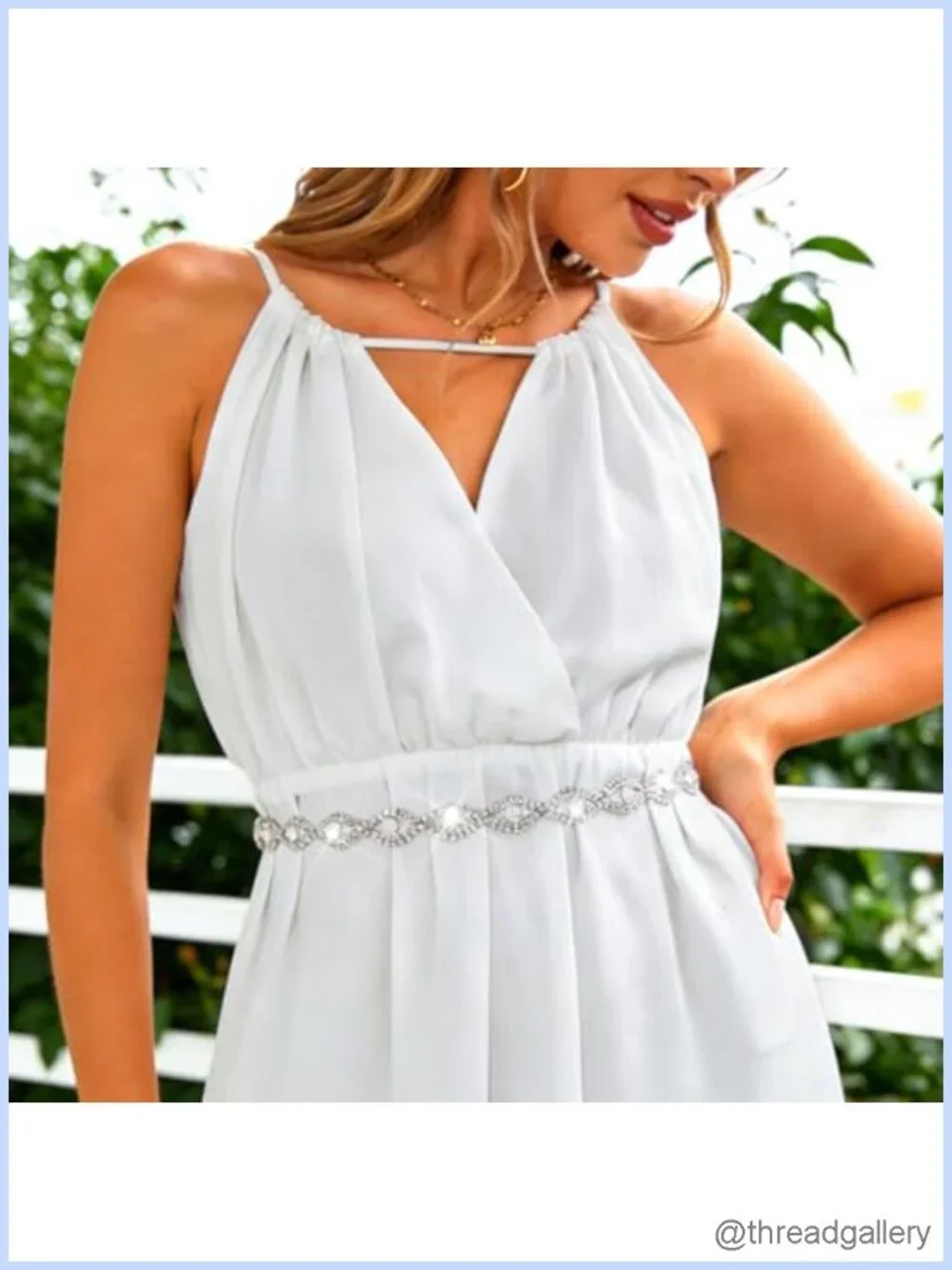 Rhinestone Chain Belt Sparkly Diamond Waist Accessory for Women